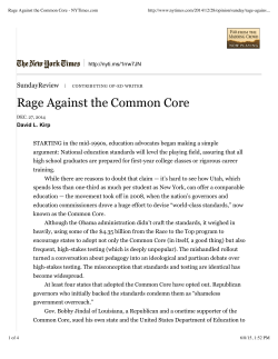 Rage Against the Common Core
