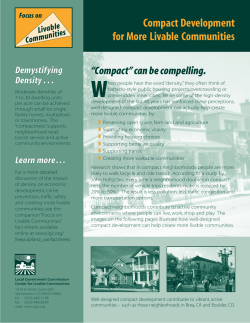 Compact Development - Local Government Commission