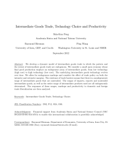 Intermediate Goods Trade, Technology Choice and