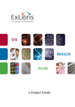 e-Product Family - Ex Libris Group