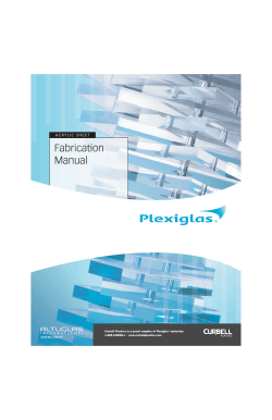 Acrylic Sheet Fabrication Manual&mdash;Plexiglas