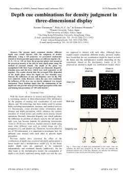 Depth cue combinations for density judgment in three