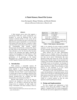 A Flash-Memory Based File System