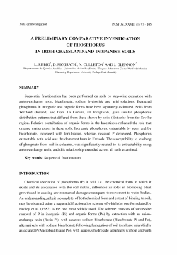 a preliminary comparative investigation of phosphorus - POLI-RED