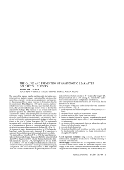 the causes and prevention of anastomotic leak