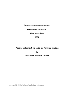 Companies Act Discussion Paper