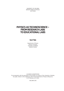 physics as technoscience &ndash; from research labs to