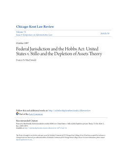 Federal Jurisdiction and the Hobbs Act