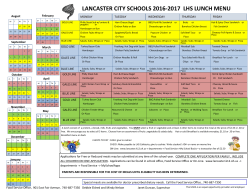 LANCASTER CITY SCHOOLS 2016