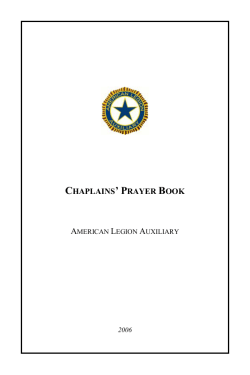 CHAPLAINS PRAYER BOOK - walegion
