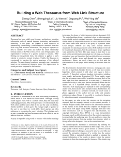 Building a Web Thesaurus from Web Link Structure
