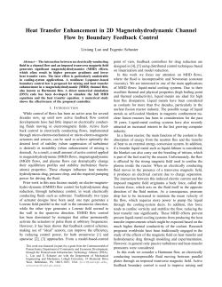 Heat Transfer Enhancement in 2-D