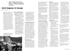 Joint degrees in Europe