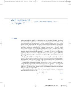 Supply and Demand: Taxes