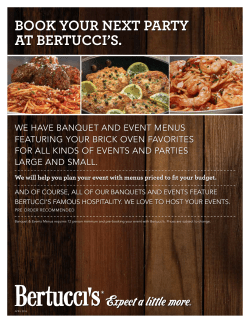 book your next party at bertucci`s.