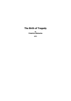 Nietzsche - The Birth of Traged