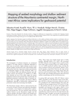 Mapping of seabed morphology and shallow sediment structure of