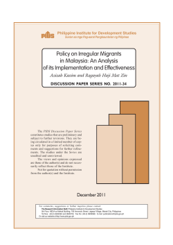 Policy on Irregular Migrants in Malaysia