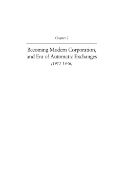 Becoming Modern Corporation, and Era of Automatic Exchanges