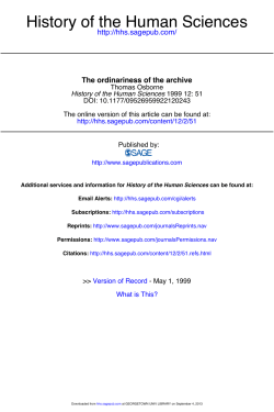 The ordinariness of the archive