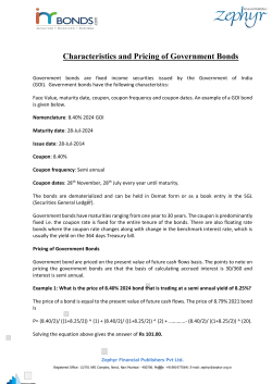 Characteristics and Pricing of Government Bonds