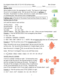Pre-Algebra Notes SOL 8.7 (11-4 11
