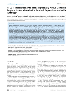 HTLV-1 Integration into Transcriptionally Active