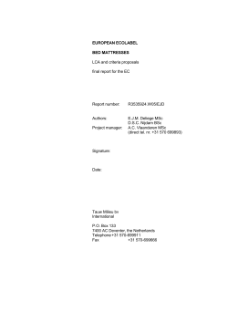 final lca report on bed mattresses