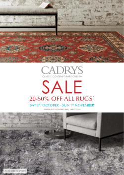 20-50% OFF ALL RUGS