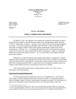 Endrew F. ex rel. Joseph F. v. Douglas County School District