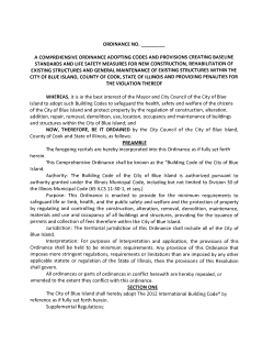 Building Code Adoption and Amendments