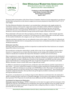 OHIO WHOLESALE MARKETERS ASSOCIATION