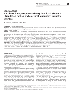 Cardiorespiratory responses during functional electrical