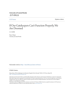 If Our Gatekeepers Can`t Function Properly, We Are Doomed