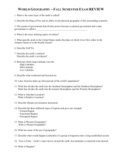 Fall Semester Exam - Mrs. Brown`s World