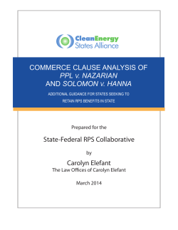 COMMERCE CLAUSE ANALYSIS OF PPL V. NAZARIAN AND