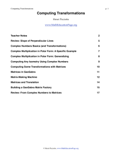 GeoGebra - Henri Picciotto