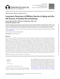 Long-term Outcomes of Military Service in Aging and the Life Course