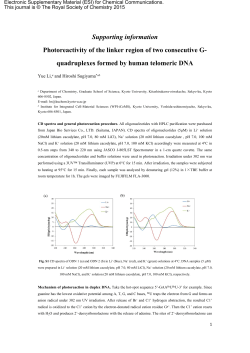 Supporting information Photoreactivity of the linker region of two