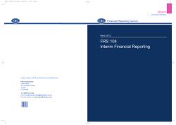 FRS 104 Interim Financial Reporting