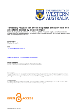 Temporary negative-ion effects on photon emission from free zinc