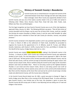 History of Summit County`s Boundaries