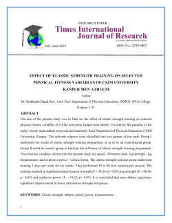 EFFECT OF ELASTIC STRENGTH TRAINING ON SELECTED