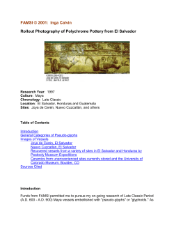 Rollout Photography of Polychrome Pottery from El Salvador