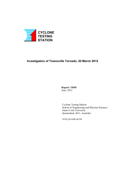 Investigation of Townsville Tornado 20 March 2012