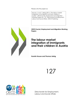 The labour market integration of immigrants and their