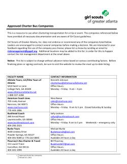 Charter Bus Companies - Girl Scouts of Greater Atlanta