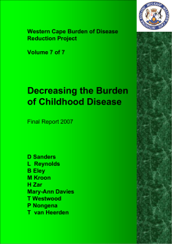 Decreasing the Burden of Childhood Disease