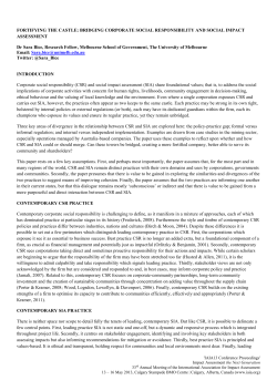 FORTIFYING THE CASTLE: BRIDGING