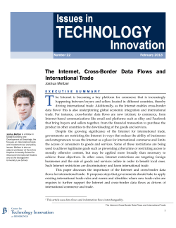 The Internet, Cross-Border Data Flows and International Trade
